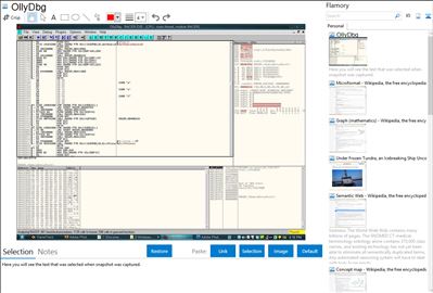 OllyDbg - Flamory bookmarks and screenshots