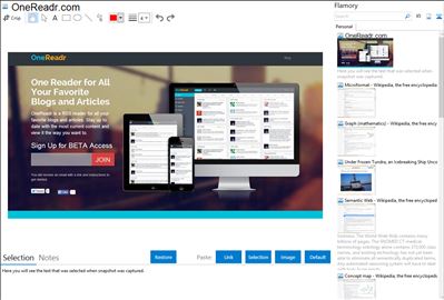 OneReadr.com - Flamory bookmarks and screenshots