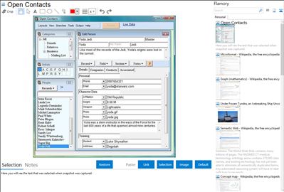 Open Contacts - Flamory bookmarks and screenshots