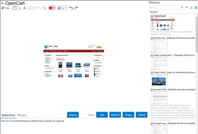 OpenCart - Flamory bookmarks and screenshots