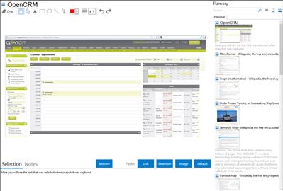 OpenCRM - Flamory bookmarks and screenshots