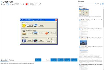 OpenPuff - Flamory bookmarks and screenshots