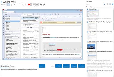 Opera Mail - Flamory bookmarks and screenshots