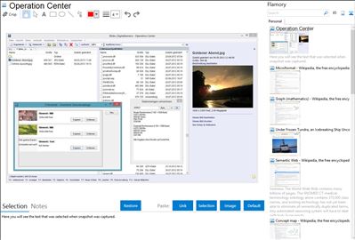 Operation Center - Flamory bookmarks and screenshots