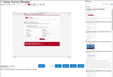 Opina: Survey Manager - Flamory bookmarks and screenshots