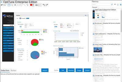 OptiTune Enterprise Edition - Flamory bookmarks and screenshots