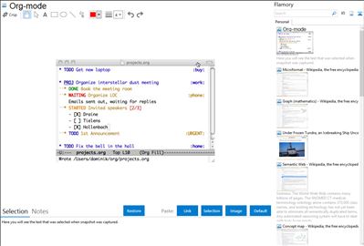 Org-mode - Flamory bookmarks and screenshots