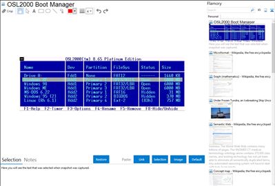 OSL2000 Boot Manager - Flamory bookmarks and screenshots