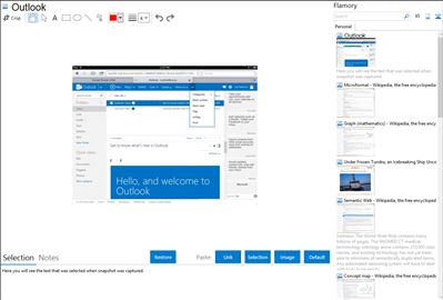 Outlook - Flamory bookmarks and screenshots