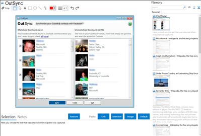 OutSync - Flamory bookmarks and screenshots