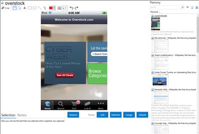 overstock - Flamory bookmarks and screenshots