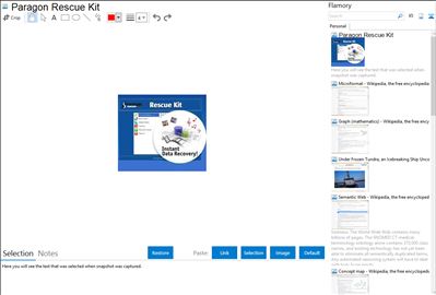 Paragon Rescue Kit - Flamory bookmarks and screenshots