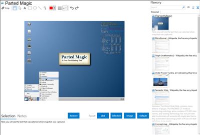 Parted Magic - Flamory bookmarks and screenshots