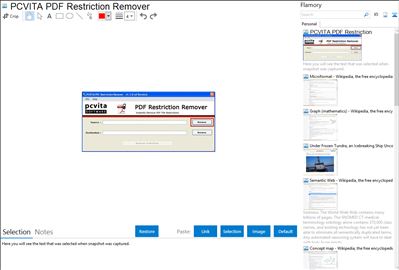 PCVITA PDF Restriction Remover - Flamory bookmarks and screenshots