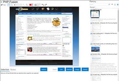 PHP-Fusion - Flamory bookmarks and screenshots
