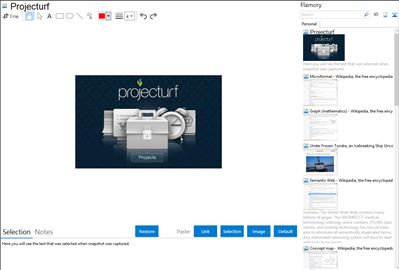 Projecturf - Flamory bookmarks and screenshots