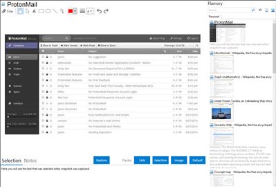 ProtonMail - Flamory bookmarks and screenshots