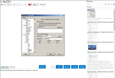 PuTTY - Flamory bookmarks and screenshots