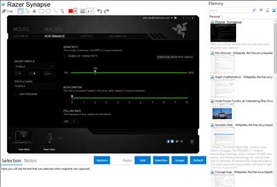 Razer Synapse - Flamory bookmarks and screenshots