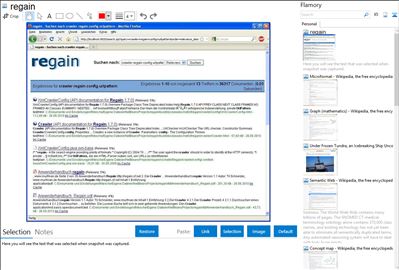 regain - Flamory bookmarks and screenshots