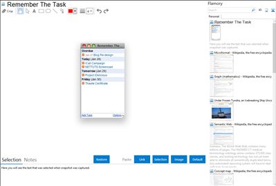 Remember The Task - Flamory bookmarks and screenshots