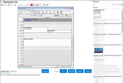 Remind-me - Flamory bookmarks and screenshots