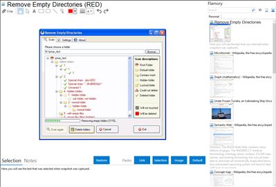 Remove Empty Directories (RED) - Flamory bookmarks and screenshots