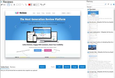 Reviewo - Flamory bookmarks and screenshots