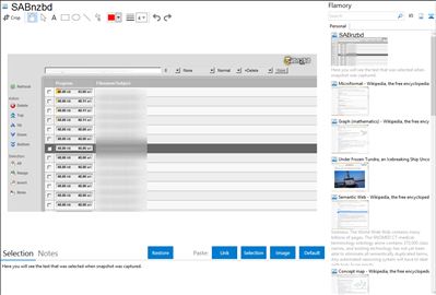 SABnzbd - Flamory bookmarks and screenshots