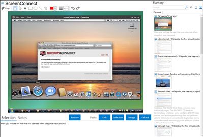 ScreenConnect - Flamory bookmarks and screenshots