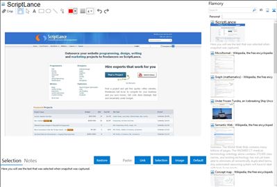 ScriptLance - Flamory bookmarks and screenshots