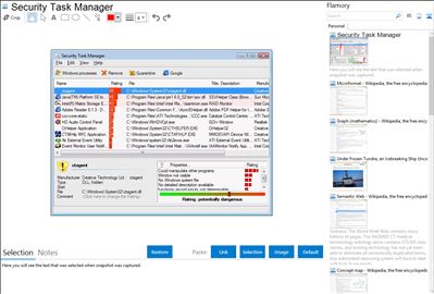 Security Task Manager - Flamory bookmarks and screenshots