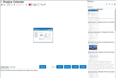 Shadow Defender - Flamory bookmarks and screenshots