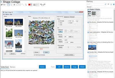 Shape Collage - Flamory bookmarks and screenshots