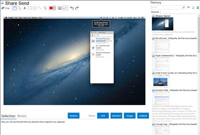 Share Send - Flamory bookmarks and screenshots