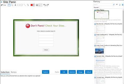 Site Panic - Flamory bookmarks and screenshots