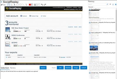 SocialReplay - Flamory bookmarks and screenshots