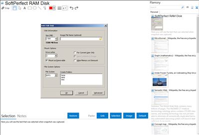 SoftPerfect RAM Disk - Flamory bookmarks and screenshots