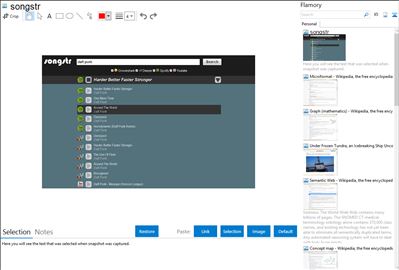 songstr - Flamory bookmarks and screenshots