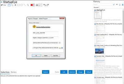 StartupEye - Flamory bookmarks and screenshots