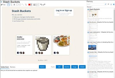 Stash Buckets - Flamory bookmarks and screenshots