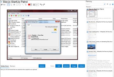 SterJo StartUp Patrol - Flamory bookmarks and screenshots