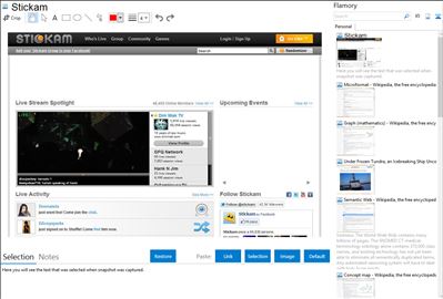 Stickam - Flamory bookmarks and screenshots