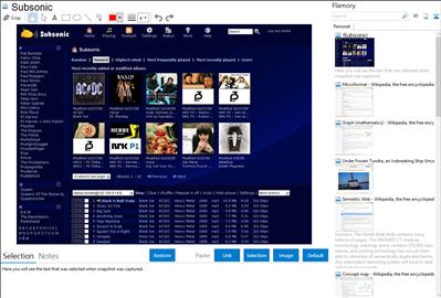 Subsonic - Flamory bookmarks and screenshots