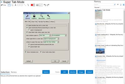Super Tab Mode - Flamory bookmarks and screenshots