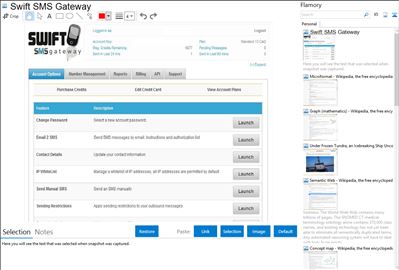 Swift SMS Gateway - Flamory bookmarks and screenshots