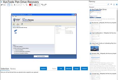 SysTools Pen Drive Recovery - Flamory bookmarks and screenshots