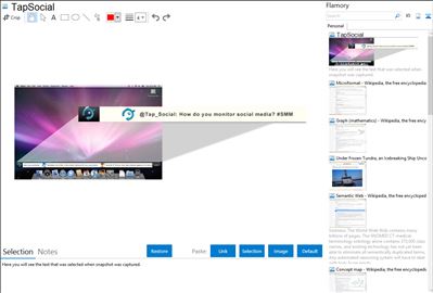 TapSocial - Flamory bookmarks and screenshots