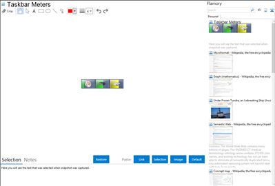 Taskbar Meters - Flamory bookmarks and screenshots