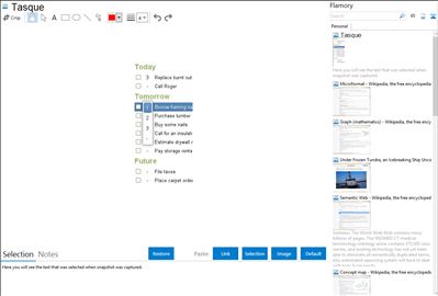 Tasque - Flamory bookmarks and screenshots